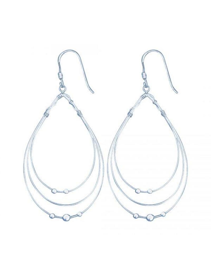 Acomo Jewelry Teardrop Wires with Beads Earring