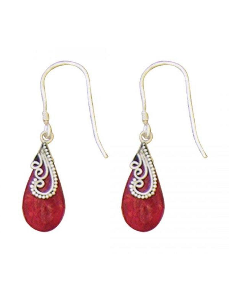 Acomo Jewelry Coral Teardrop Earring