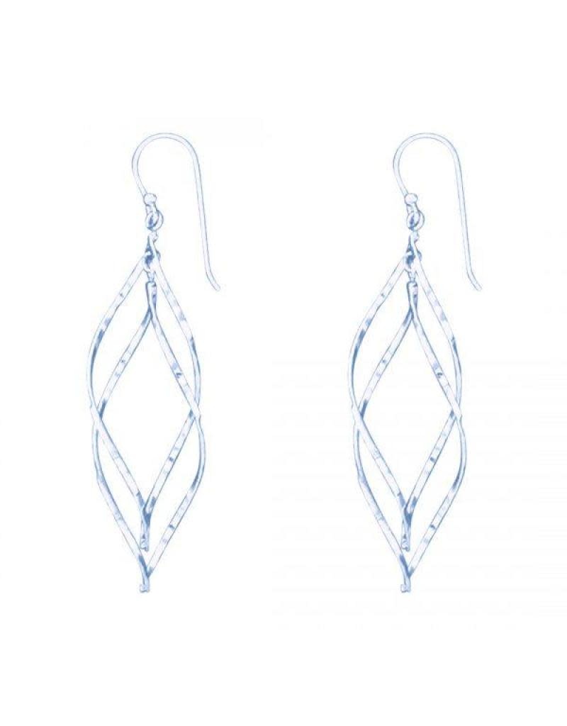 Acomo Jewelry Two Hammered Swirls Earring
