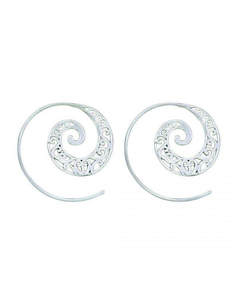 Acomo Jewelry Organic Pattern of Lines Tribal Earring