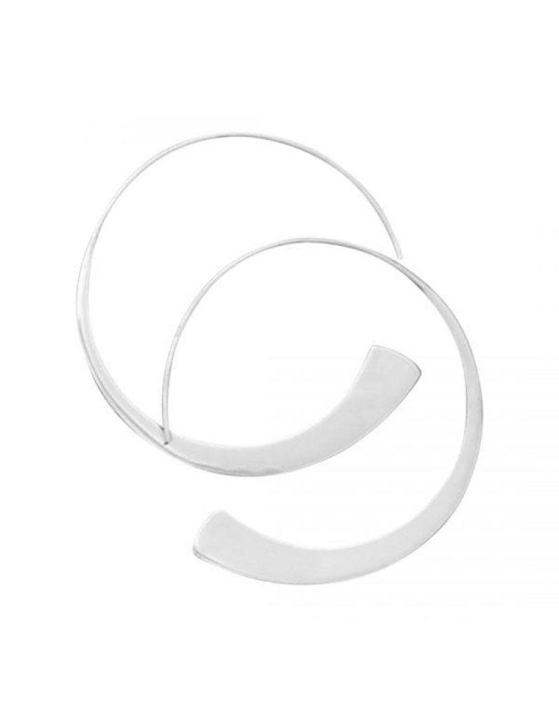 Acomo Jewelry Tapered Semi Hoop Earring