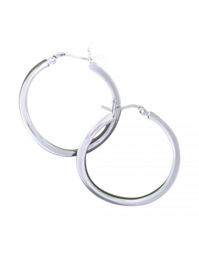Acomo Jewelry Click Top 29mm Wave Hoop Earring