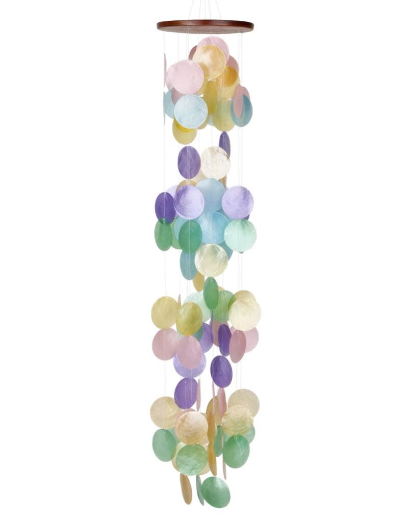 Woodstock Chimes Capiz Waterfall Rainbow Chime