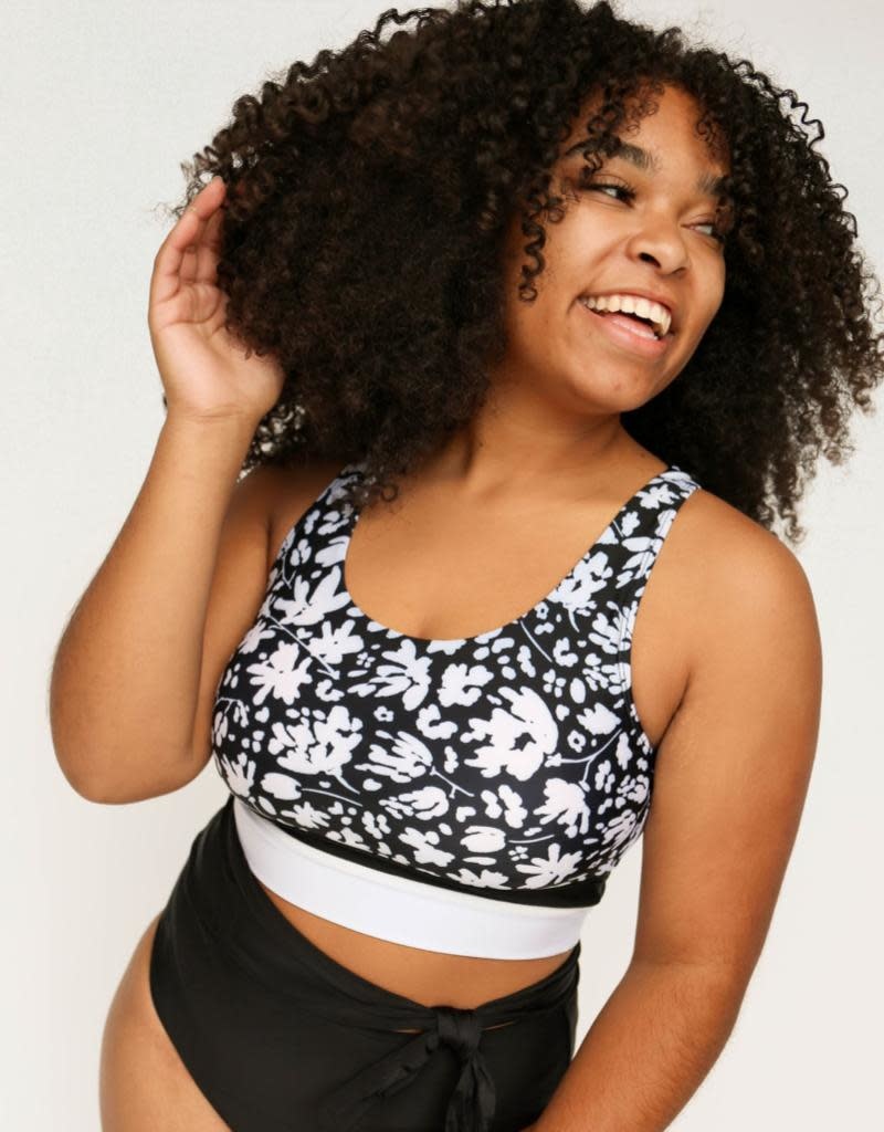 nani Swimwear Magnolia Cut Back Crop Swim Top