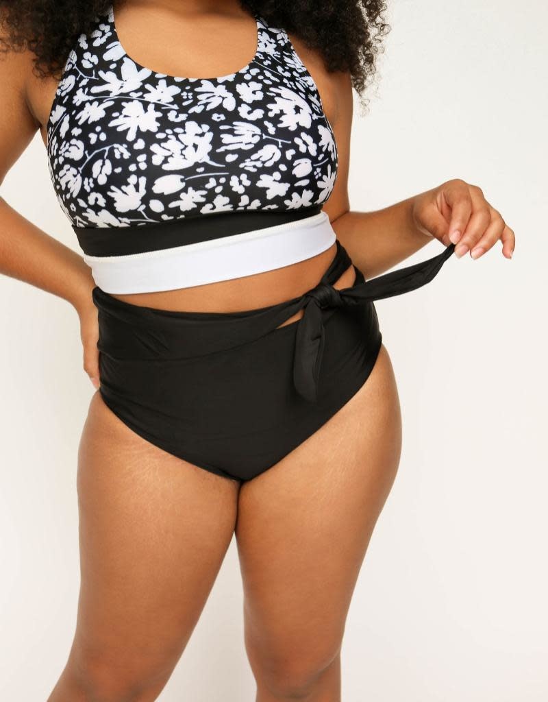 nani Swimwear Black Side Tie Bottom