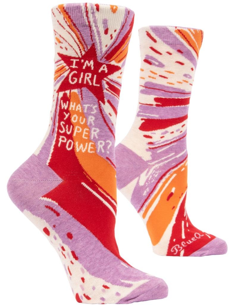 Blue Q Superpower Women's Crew Sock