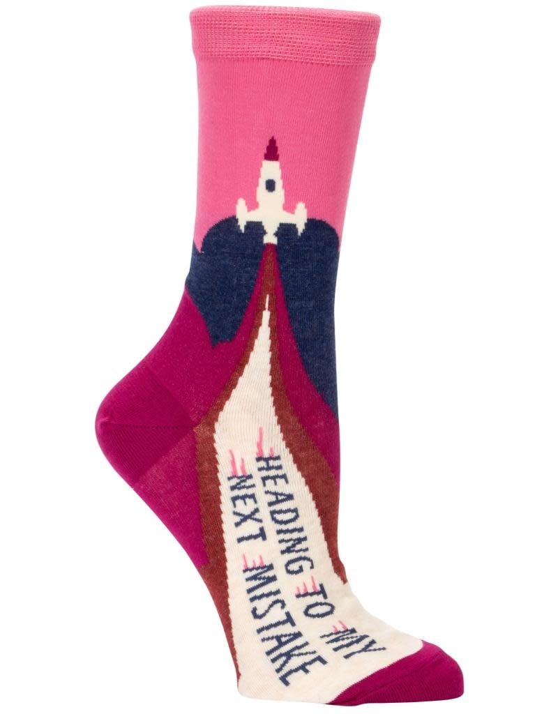 Blue Q Heading to My Next Mistake Women's Crew Socks