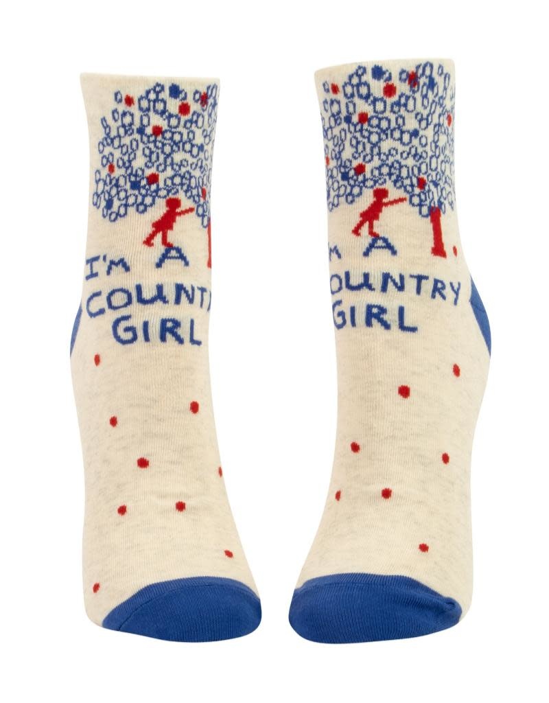Blue Q I'm A Country Girl Women's Ankle Socks