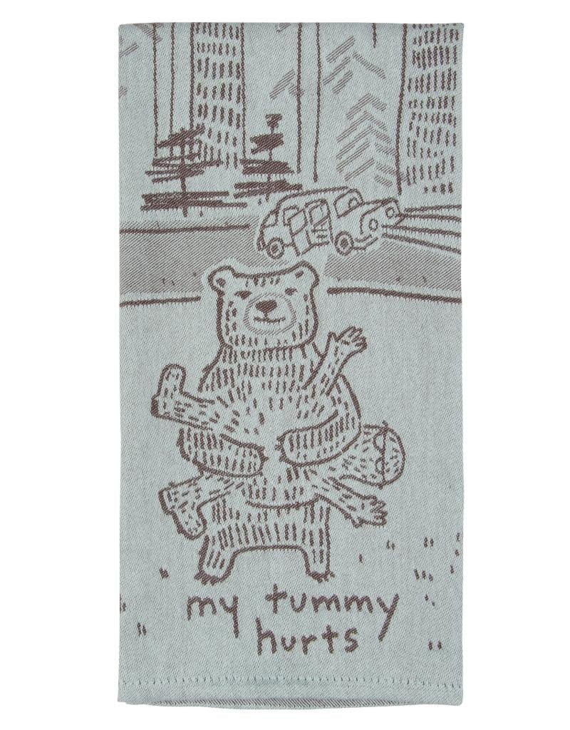 Blue Q My Tummy Hurts Woven Dishtowel