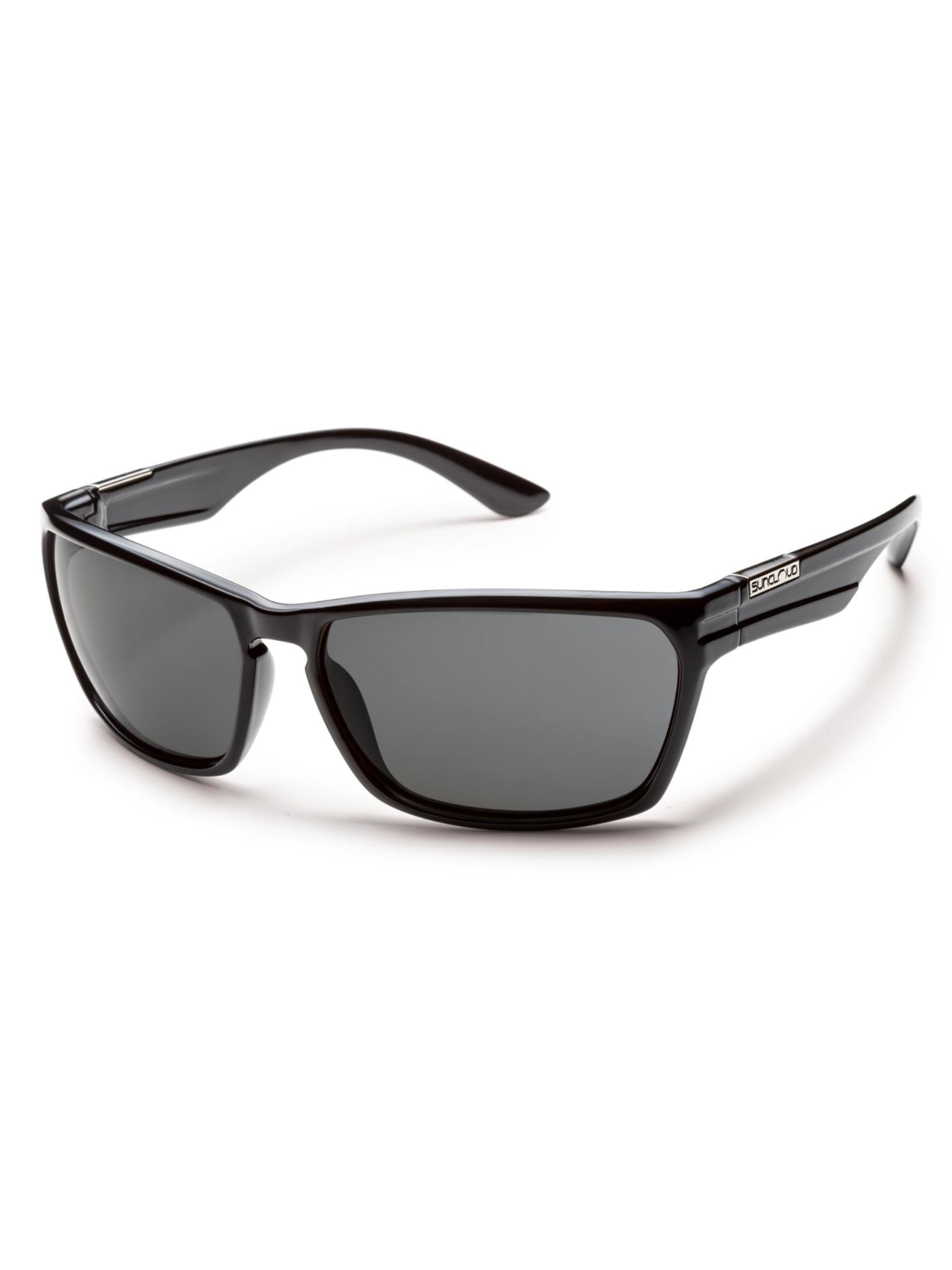 Cutout Sunglasses Black Polarized Grey