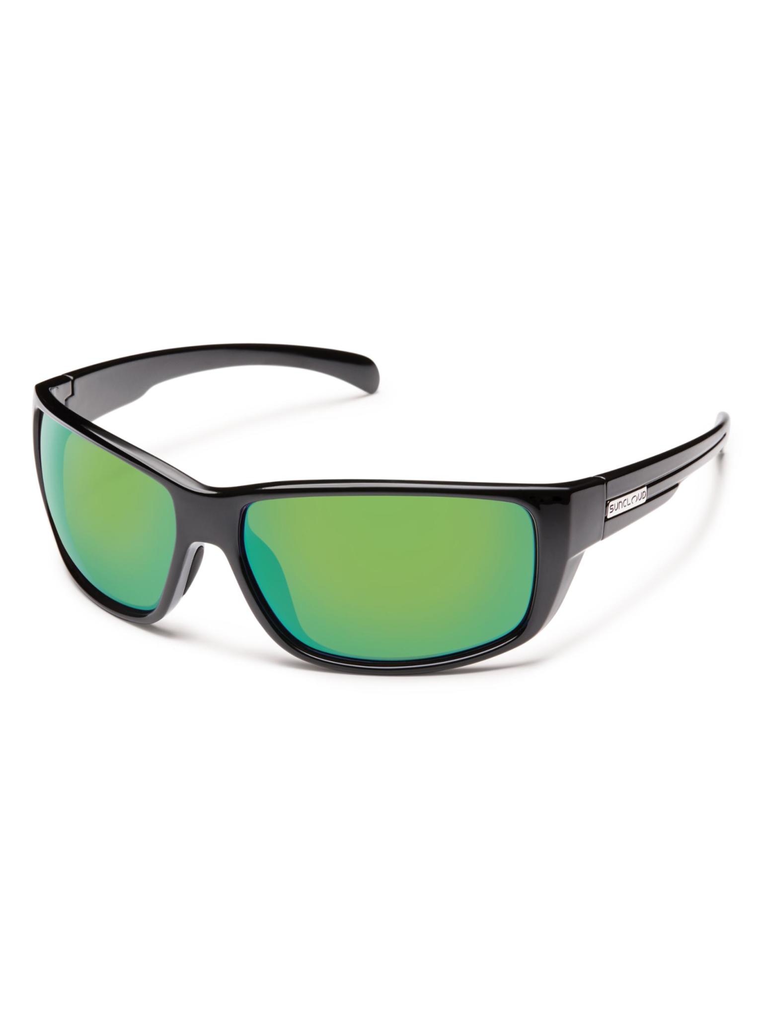 Milestone Sunglasses Black Polarized Green Mirror