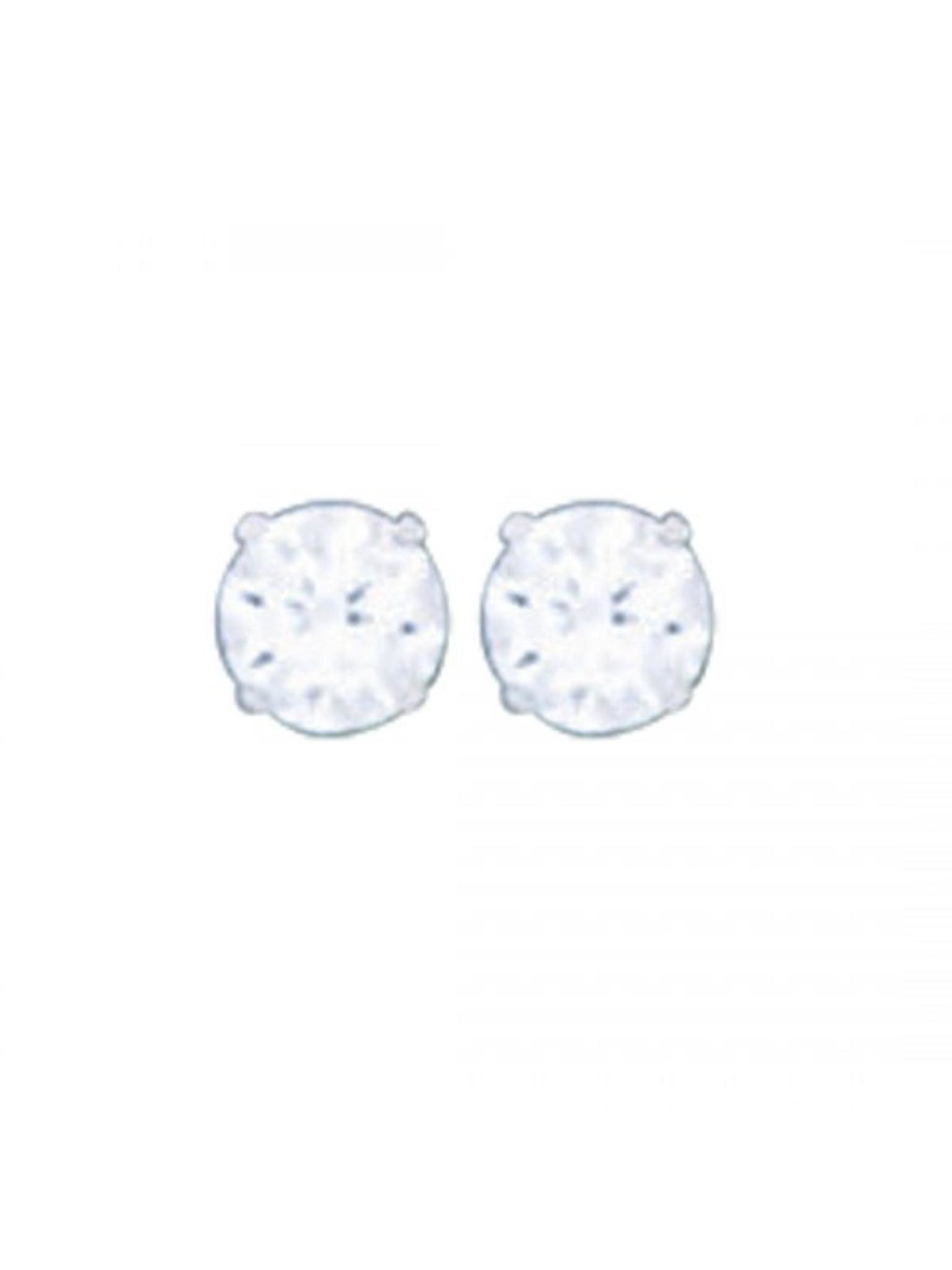 Acomo Jewelry 3mm Round Cubic Zirconium Stud Earring