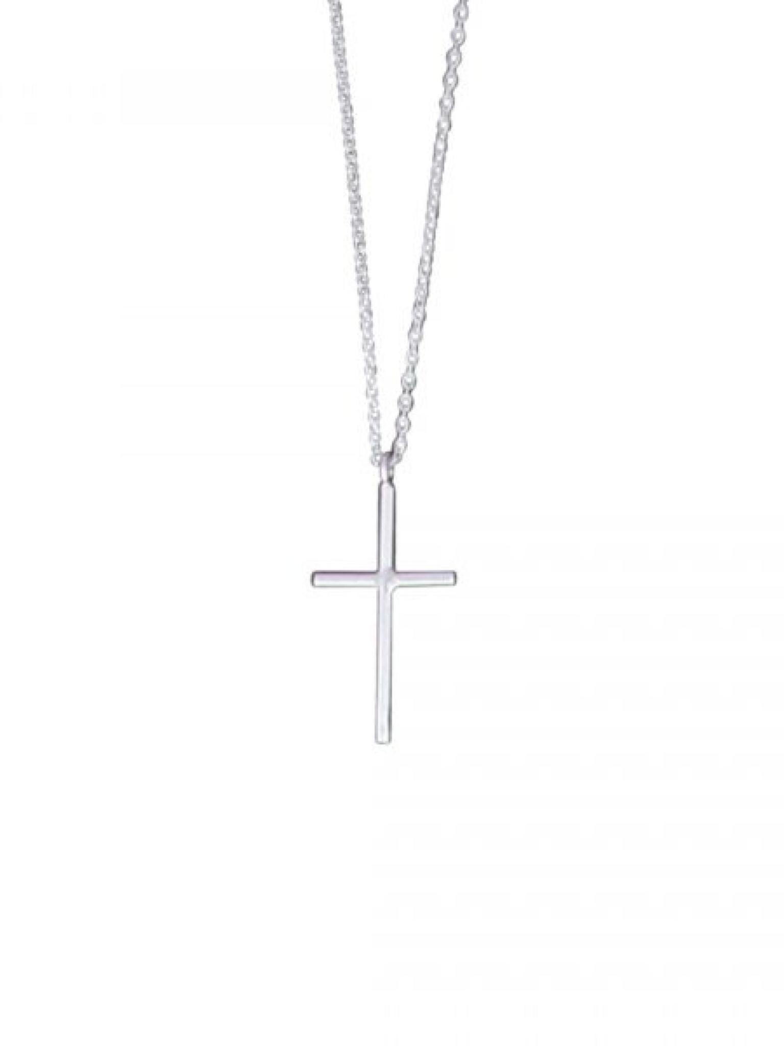 Acomo Jewelry Cross Sterling Silver 16" Necklace
