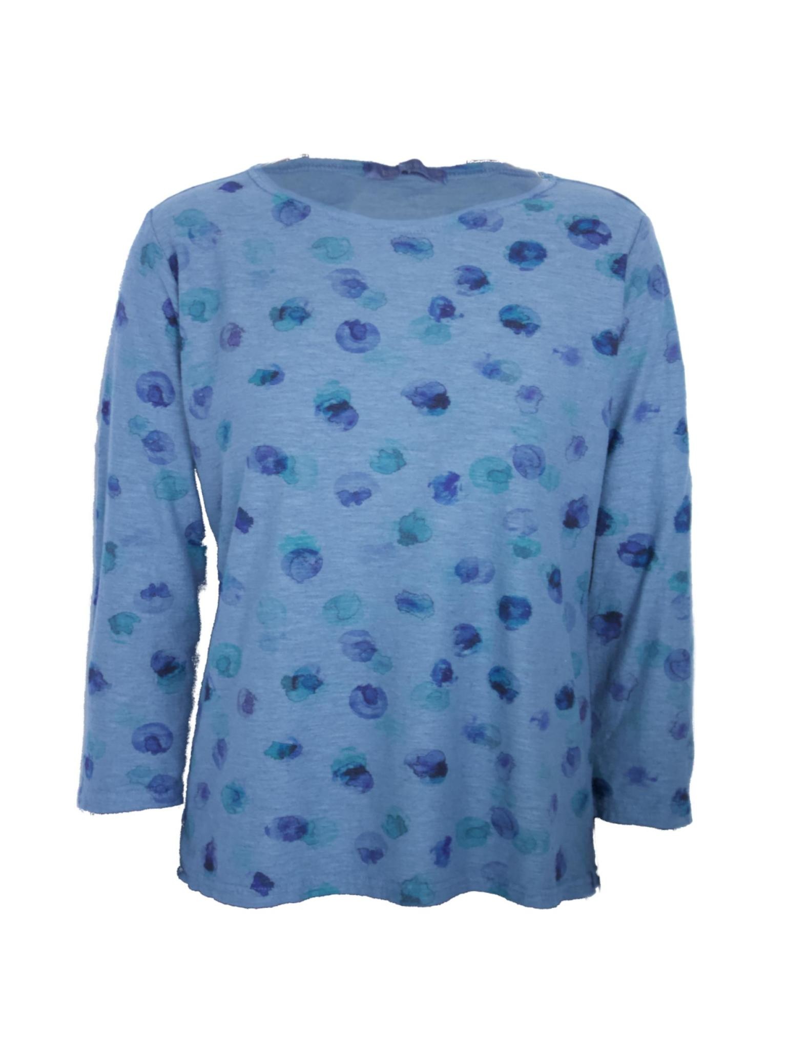 Cut Loose 3/4 Sleeve Inkspot Boatneck Top