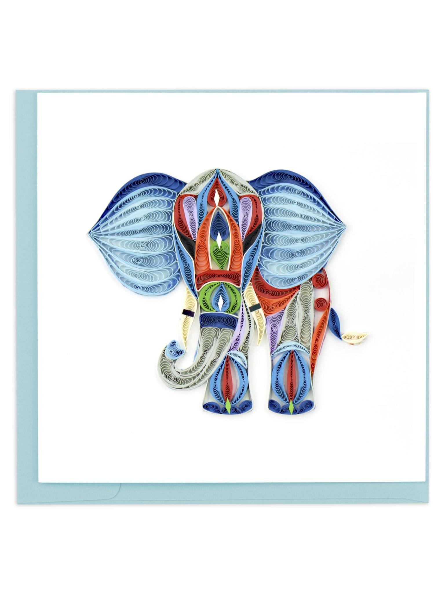 Quilling Card Abstract Elephant