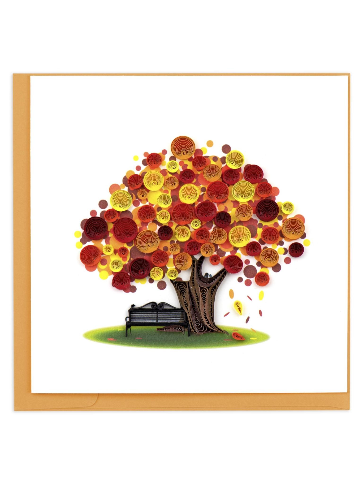 Quilling Card Autumn Tree
