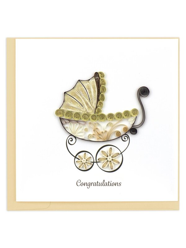 Quilling Card Baby Carriage