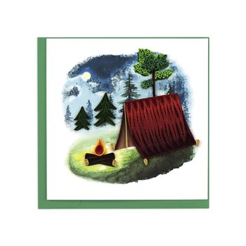 Quilling Card Camping