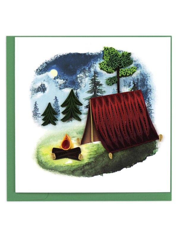 Quilling Card Camping