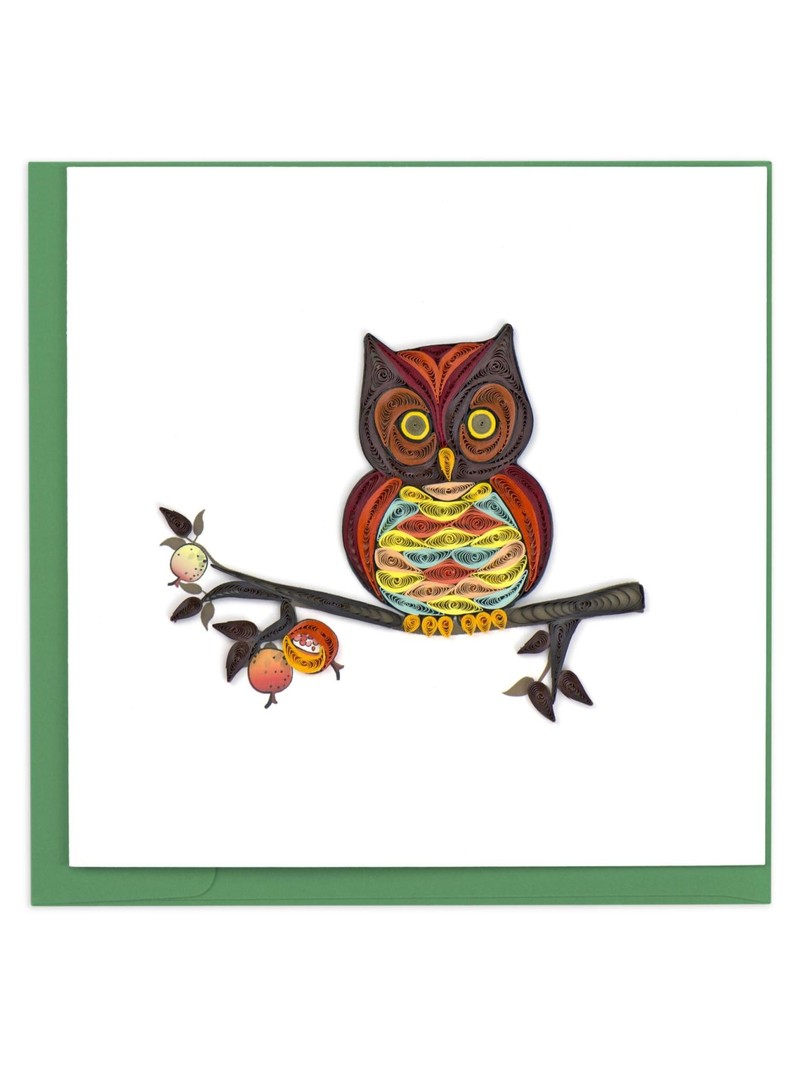Quilling Card Colorful Owl