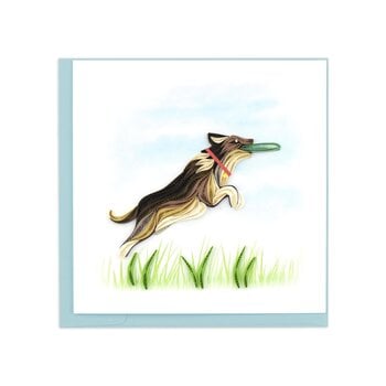 Quilling Card Frisbee Dog