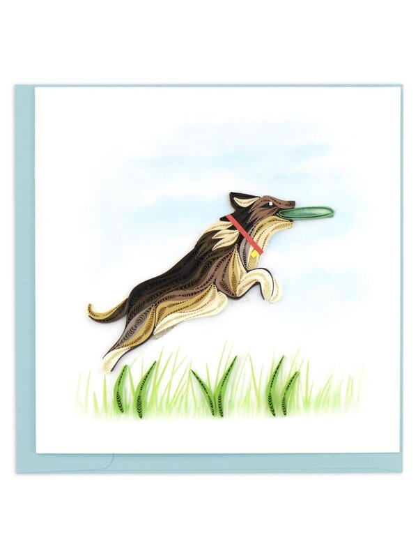 Quilling Card Frisbee Dog