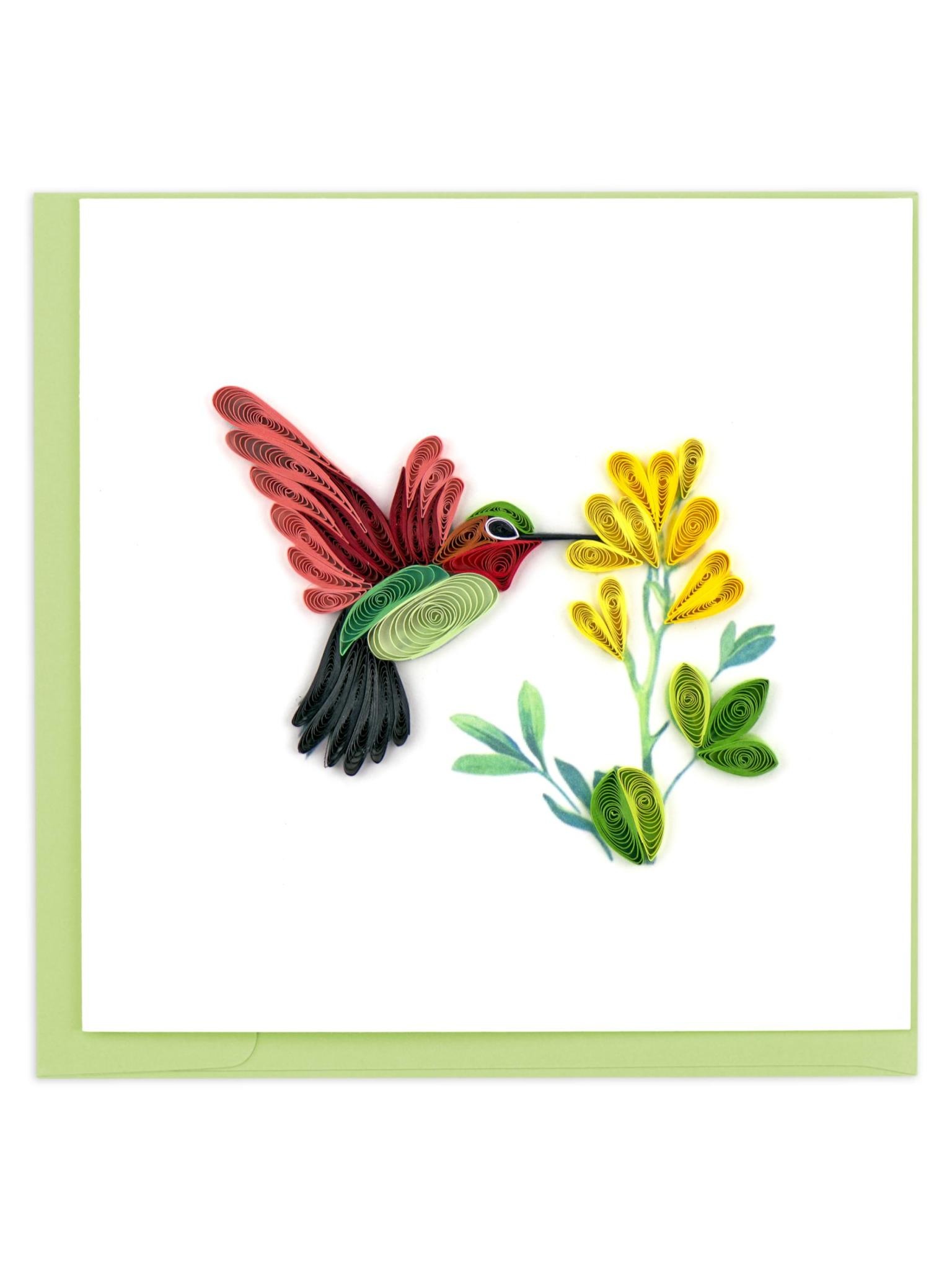 Quilling Card Hummingbird