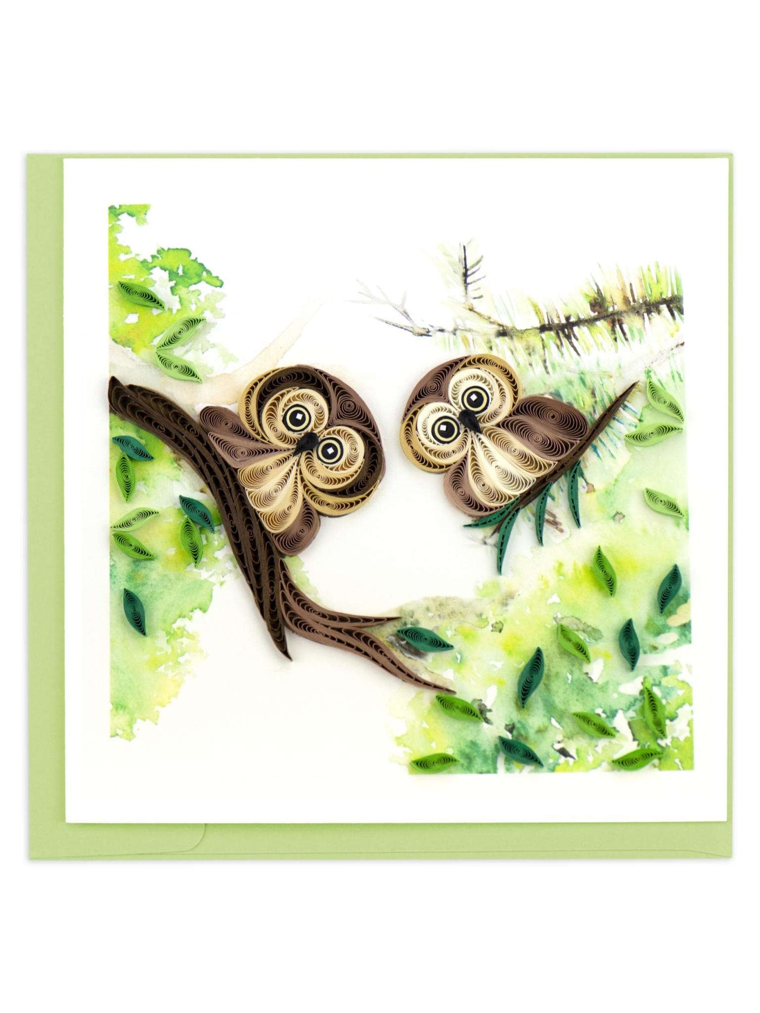 Quilling Card Owlets