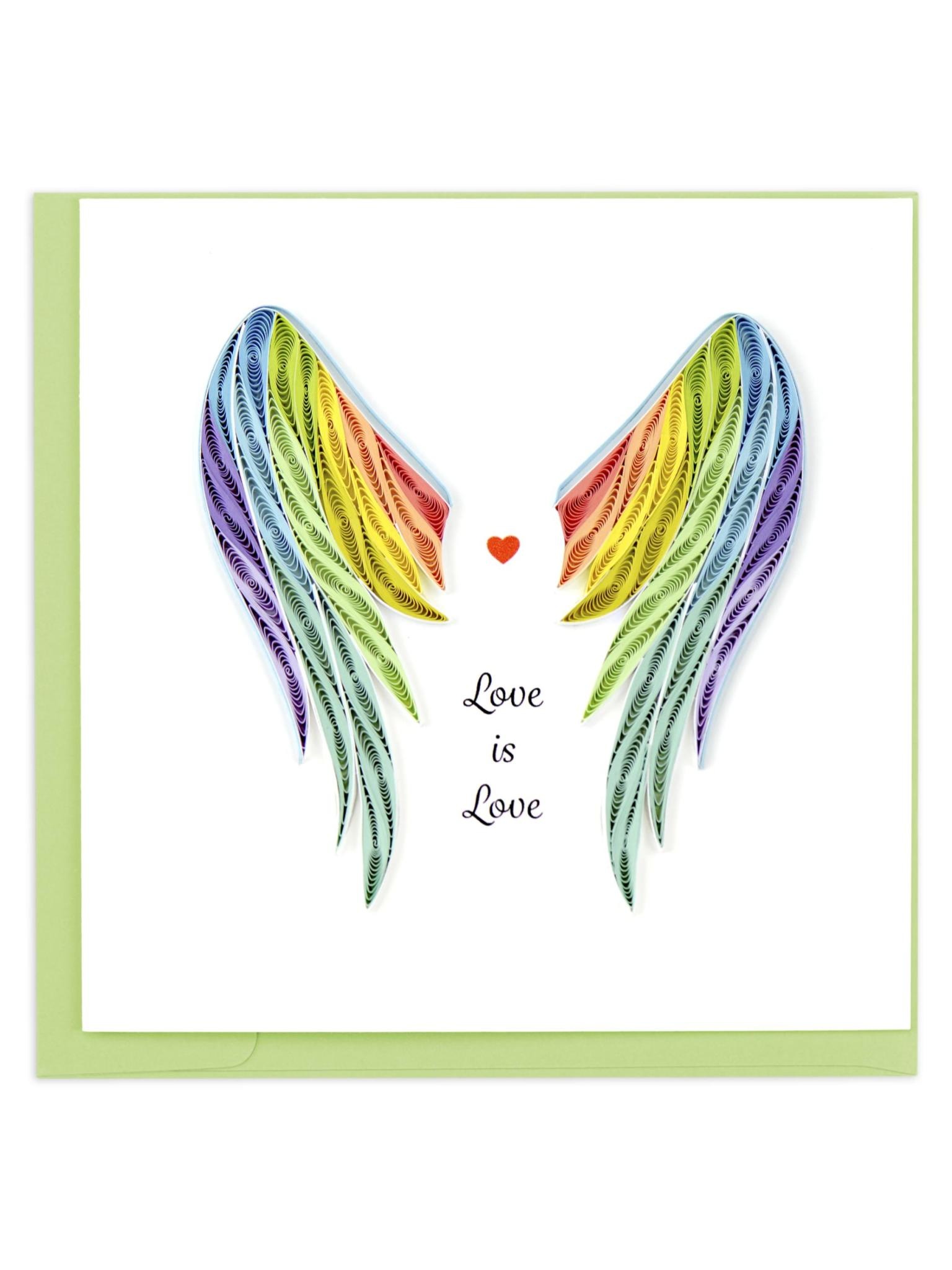 Quilling Card Pride Wings