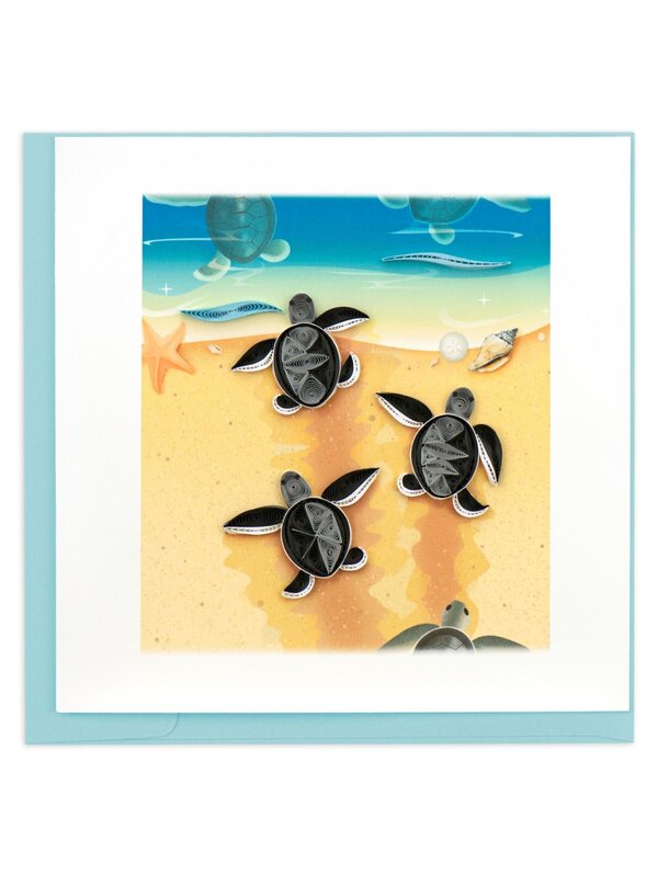 Quilling Card Sea Turtle Hatchlings