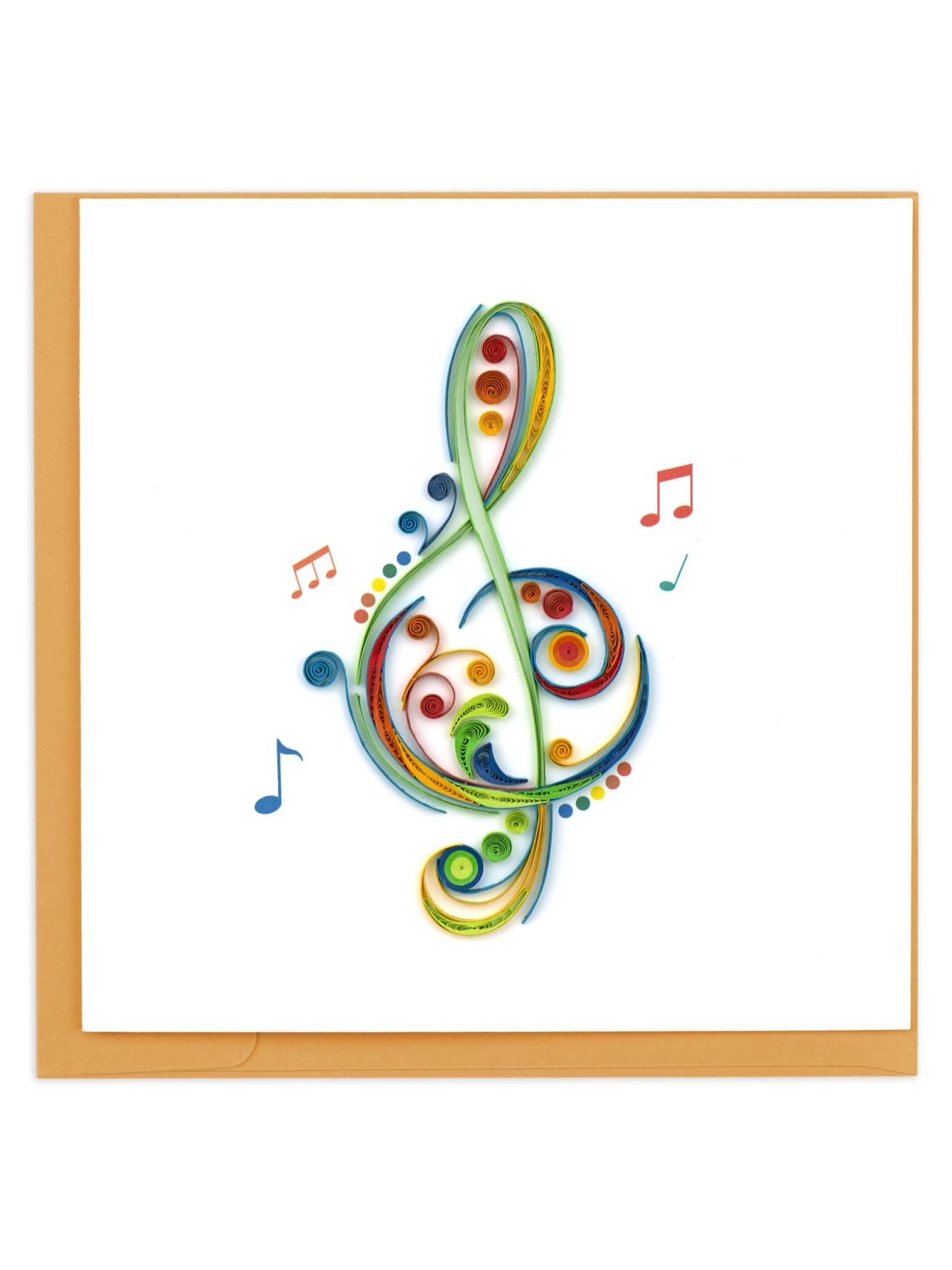 Quilling Card Treble Clef