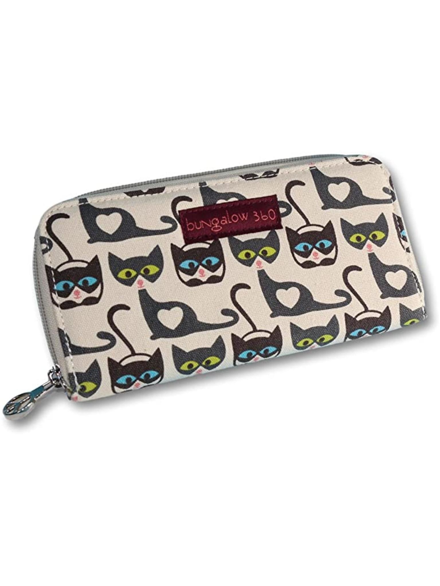Bungalow 360 Zip Around Wallet Cat