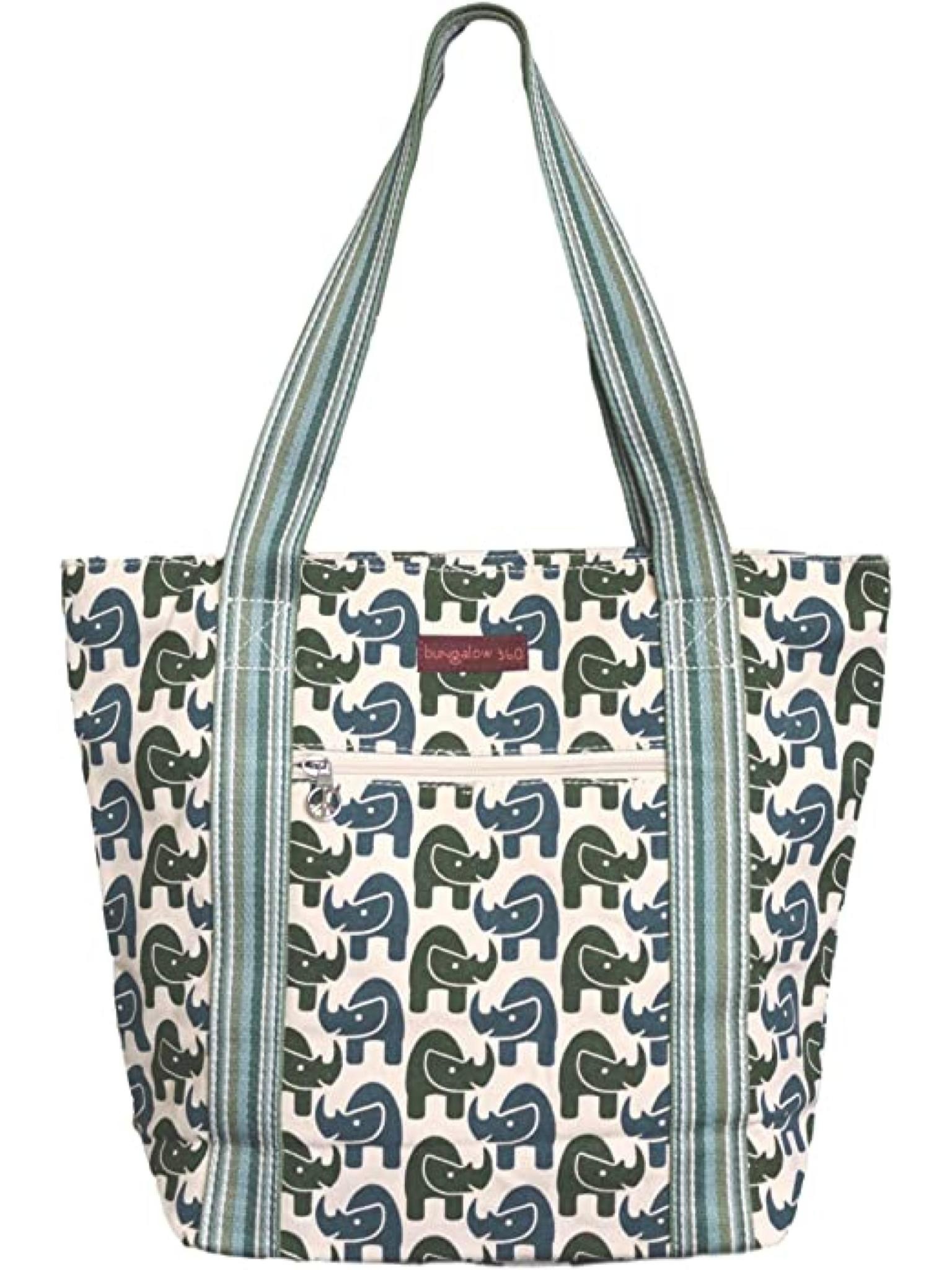 Bungalow 360 Canvas Striped Tote Rhino