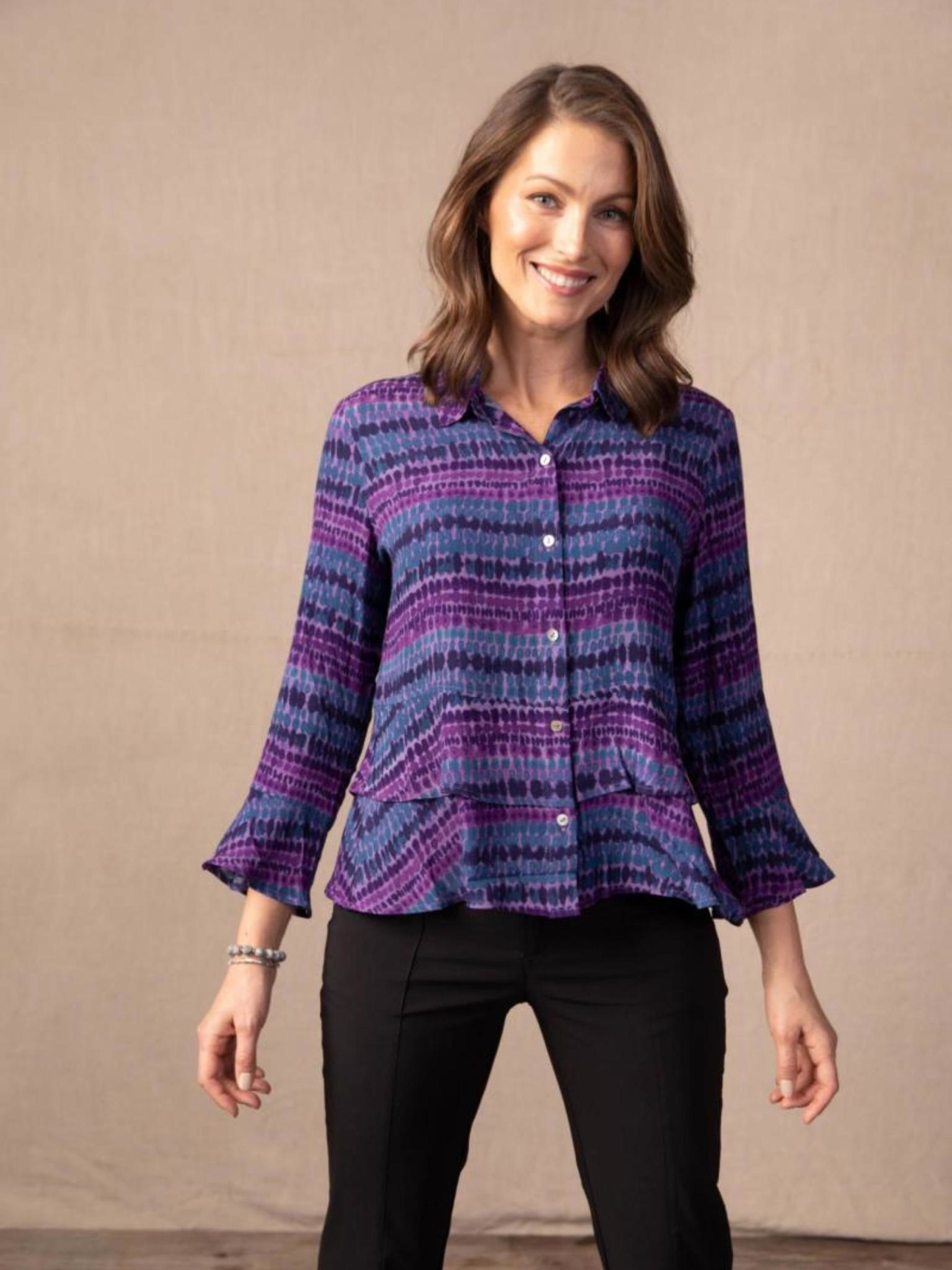 Habitat Rayon Crepe Flounce Shirt