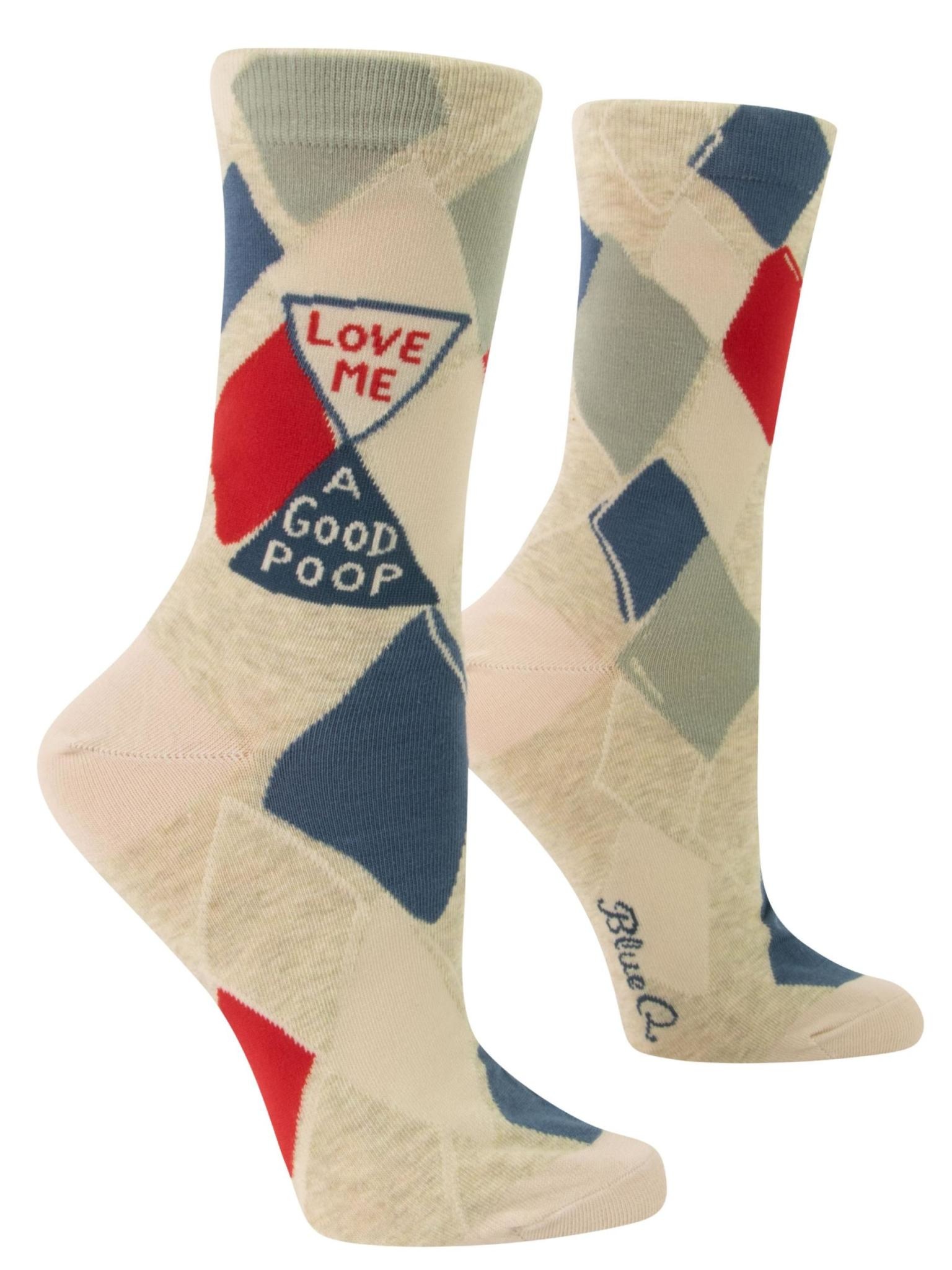 Blue Q Love Me a Good Poop Women's Crew Socks