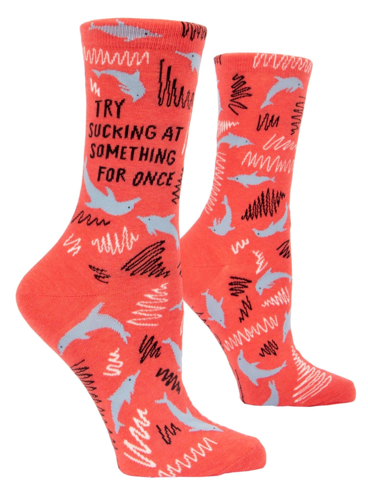 Blue Q Sucking at Something Women's Crew Socks