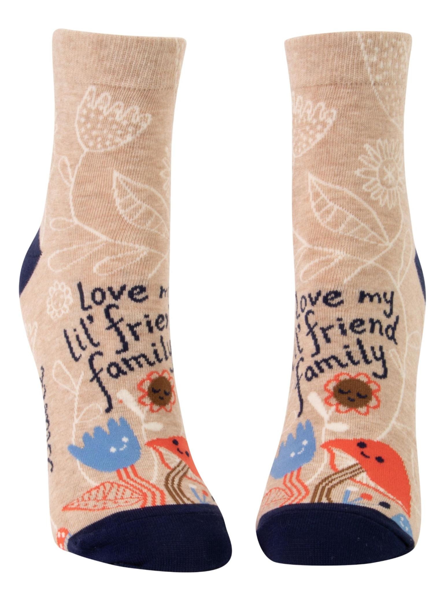 Blue Q Love My Lil' Friend Family Women's Ankle Socks