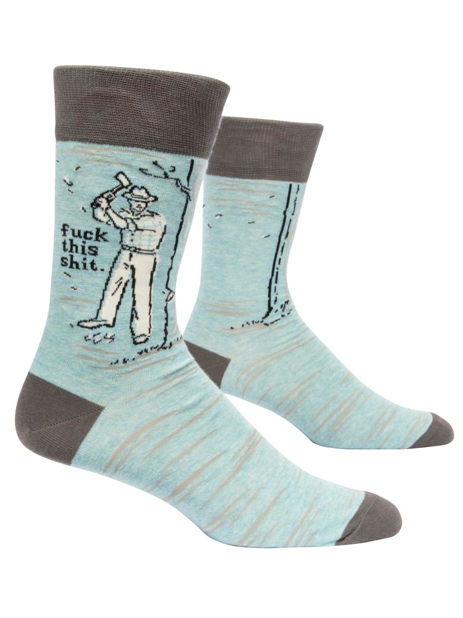 Blue Q F*ck This Sh*t Men's Crew Socks