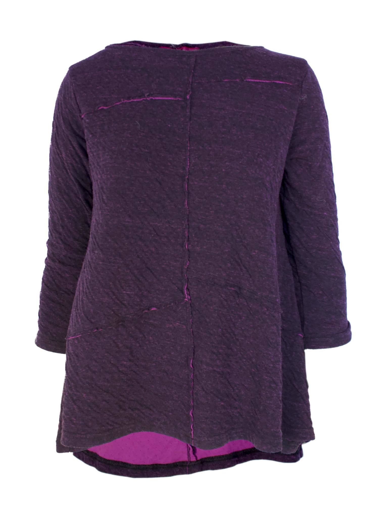 Cut Loose Charcoal Double Cloth Peplum Top