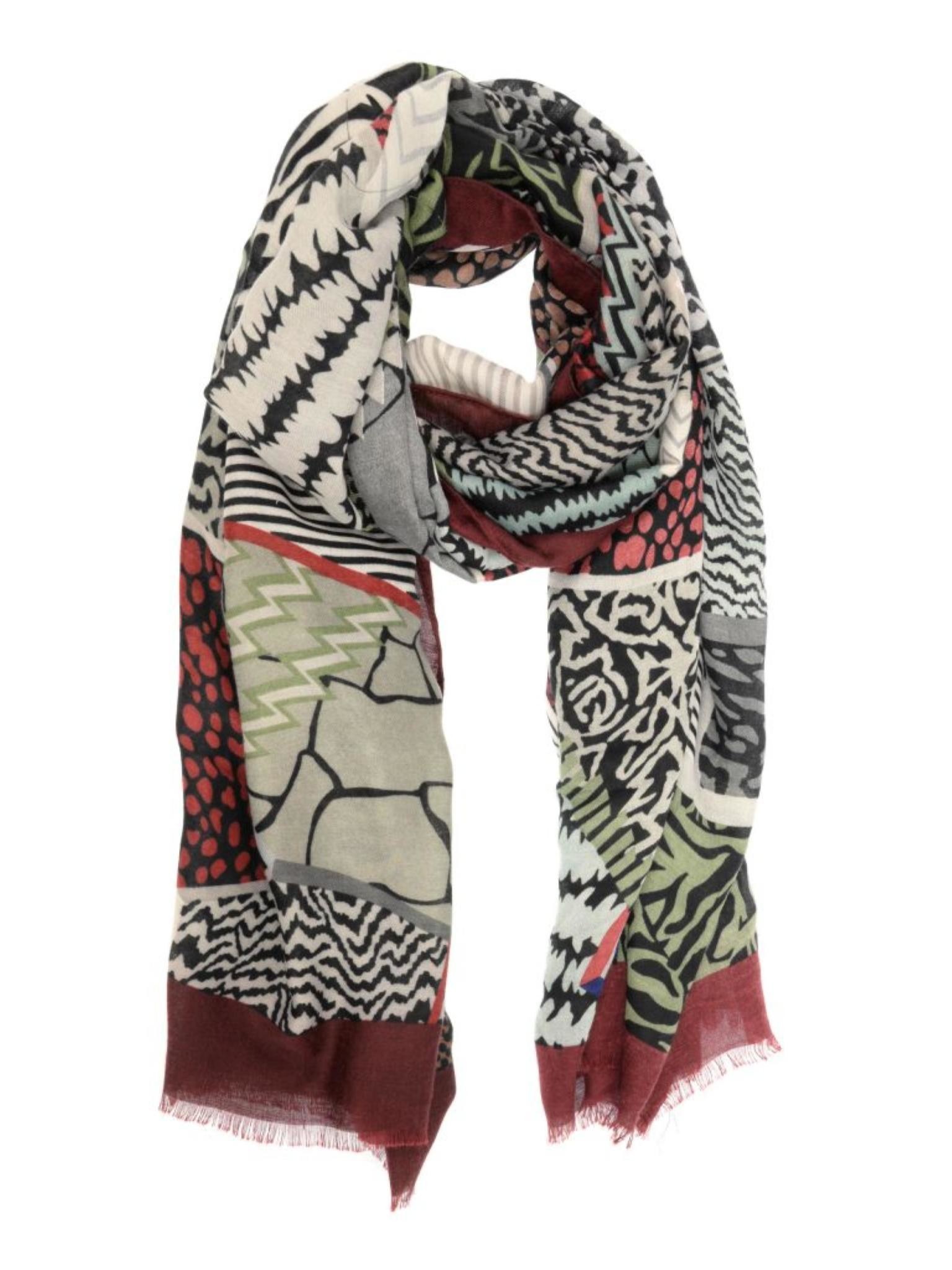 Joy Susan Blocked Geometric Mix Scarf