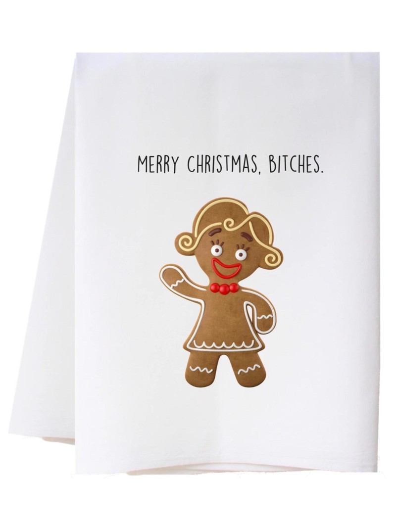 Cora & Pate (Southern Sisters) Merry Christmas B*tches Flour Sack Towel