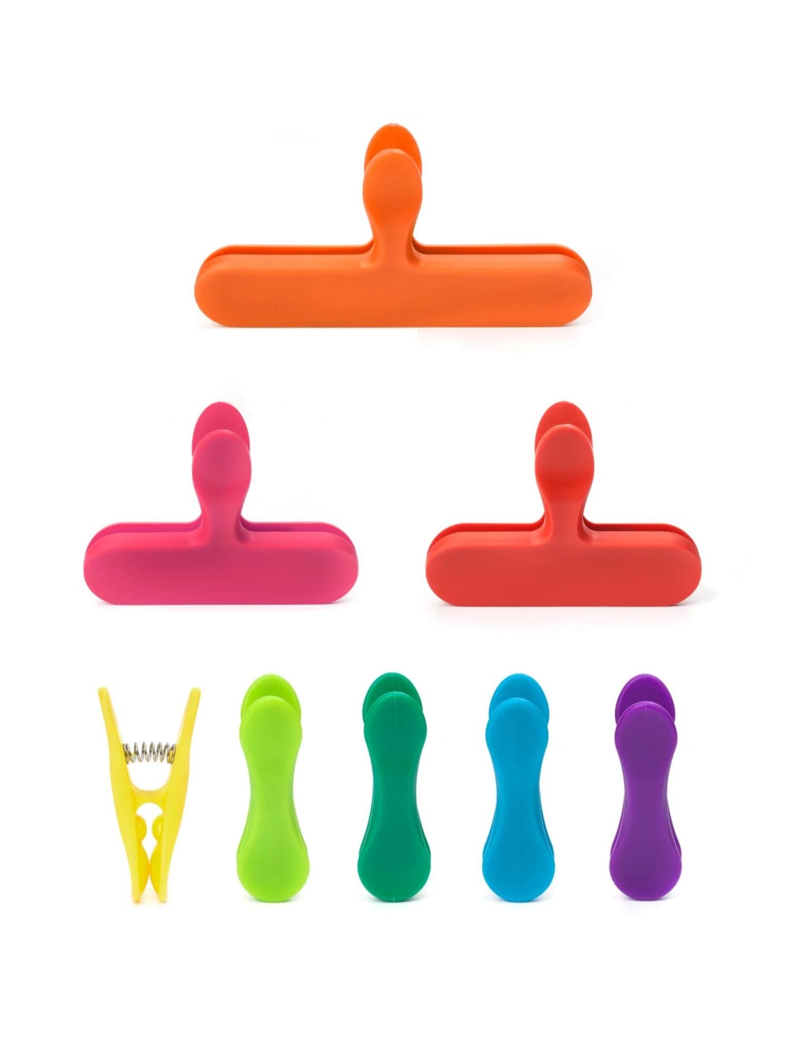 Kikkerland Rainbow Bag Clips