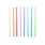 Kikkerland Rainbow Straws 8"