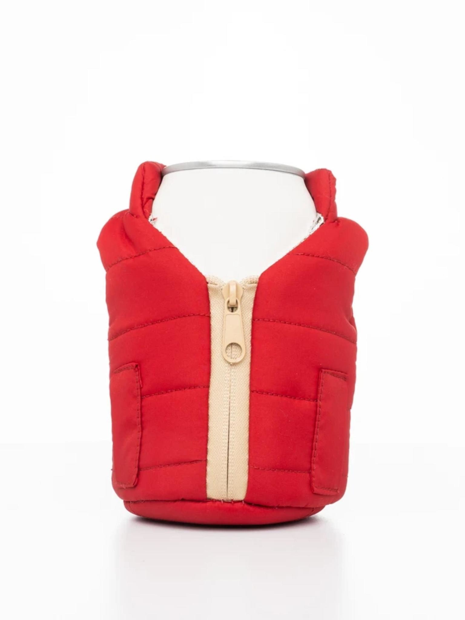 Puffin Beverage Vest Merlot & Tan
