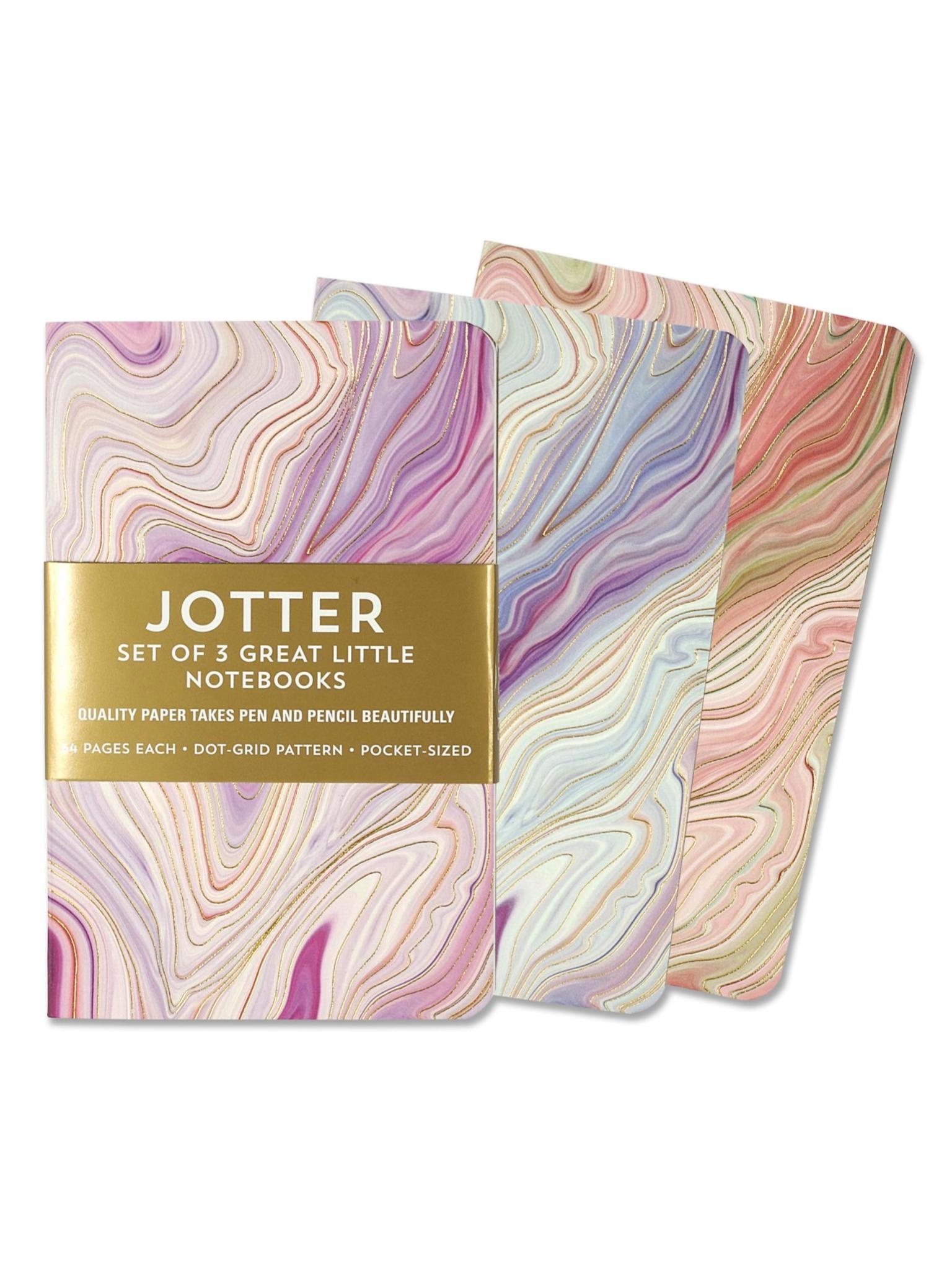 Peter Pauper Jotter Set of 3 Little Agate Notebooks