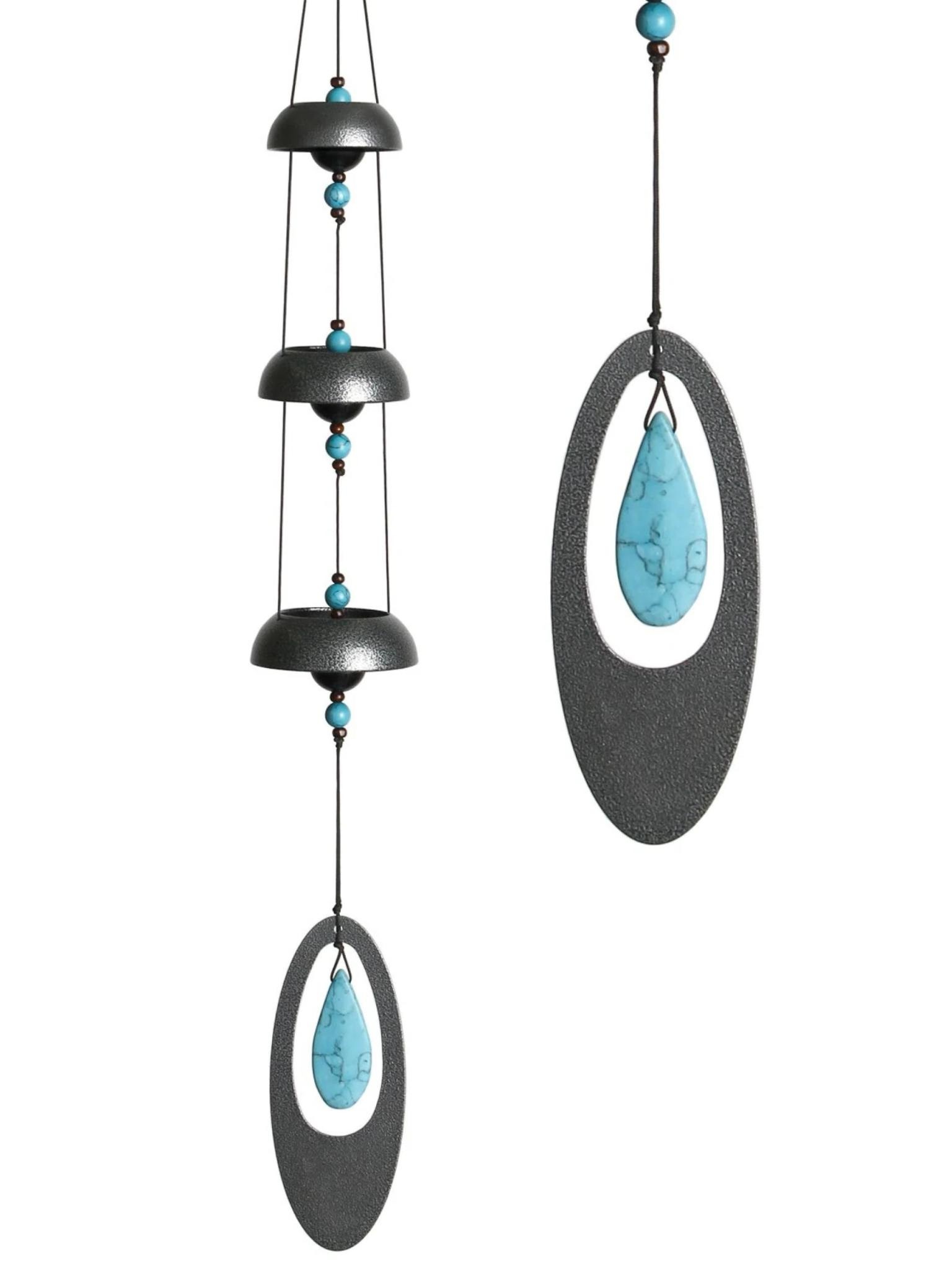 Woodstock Chimes Temple Bells Turquoise