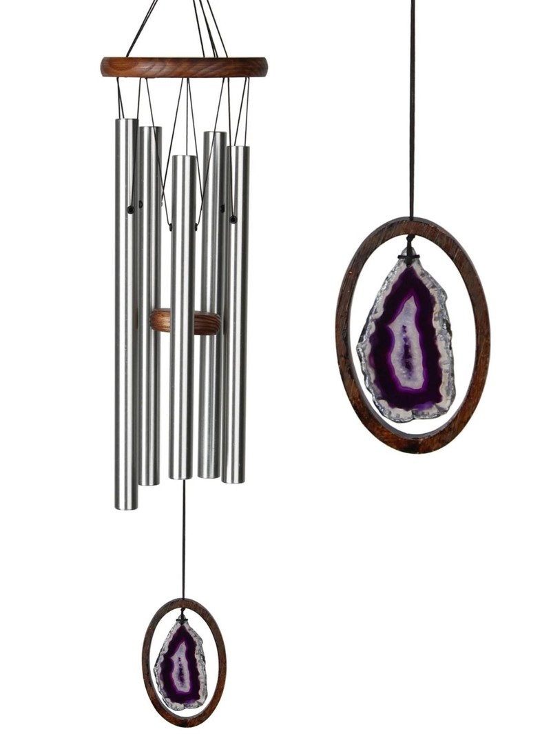Woodstock Chimes Agate Chime, Large Purple