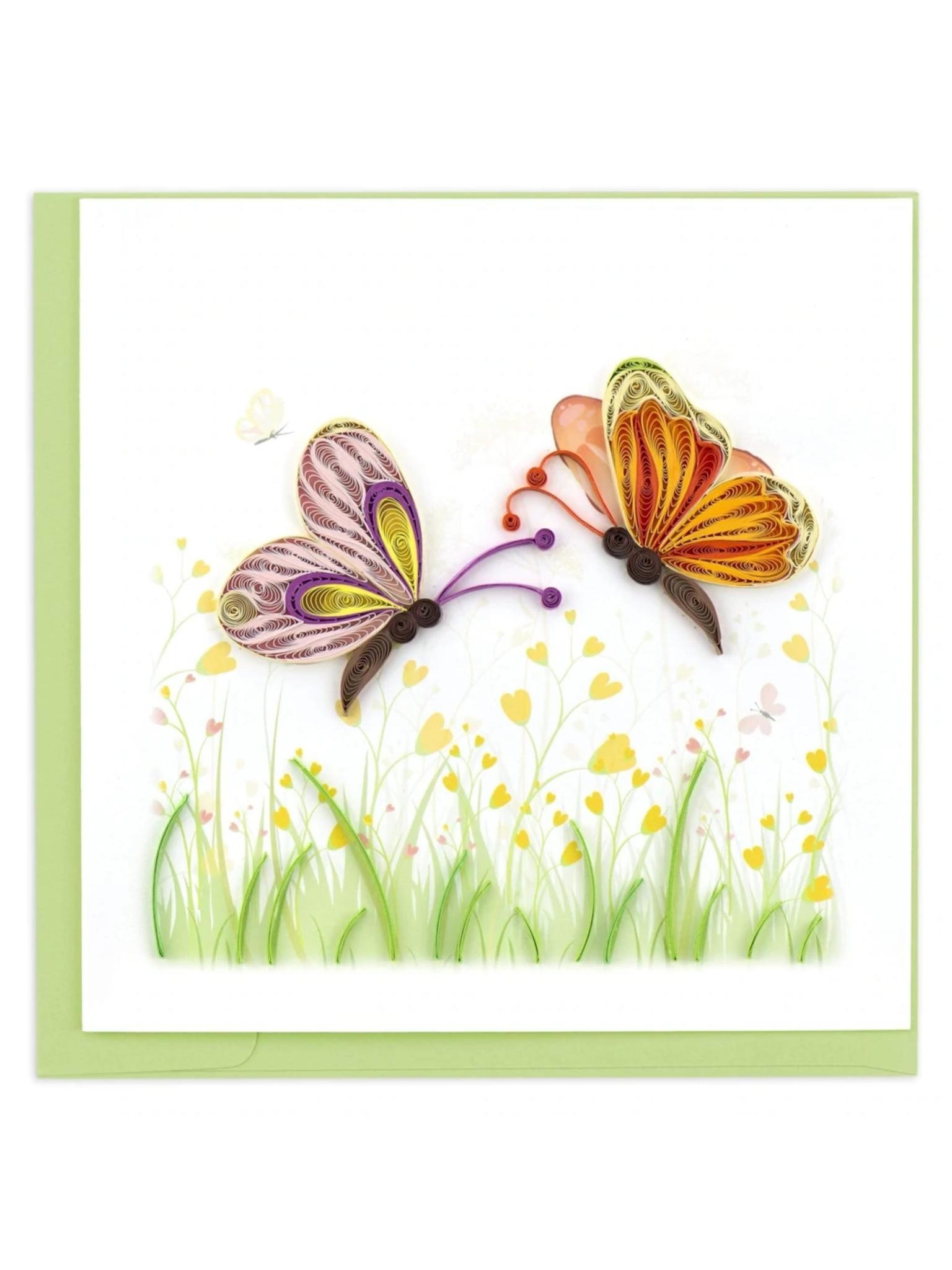 Quilling Card Two Butterflies