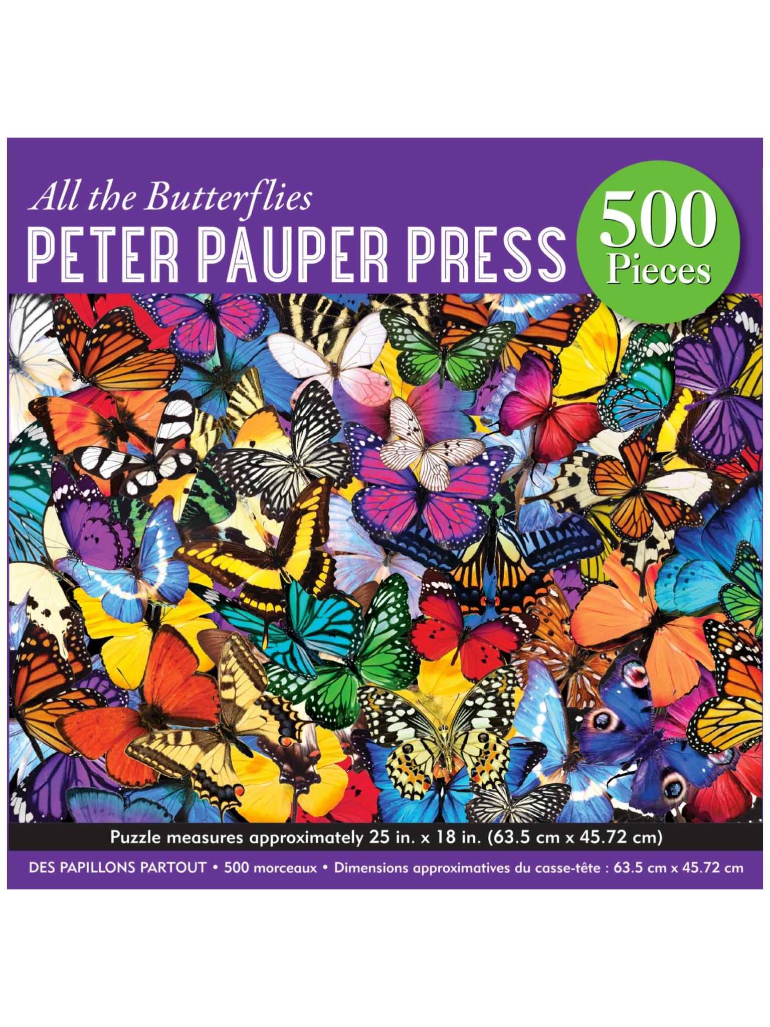 Peter Pauper Puzzle 500 All The Butterflies