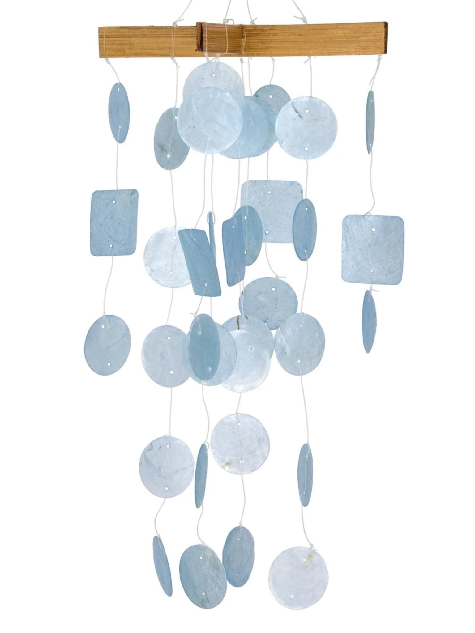 Woodstock Chimes Mini Capiz Chime Light Blue